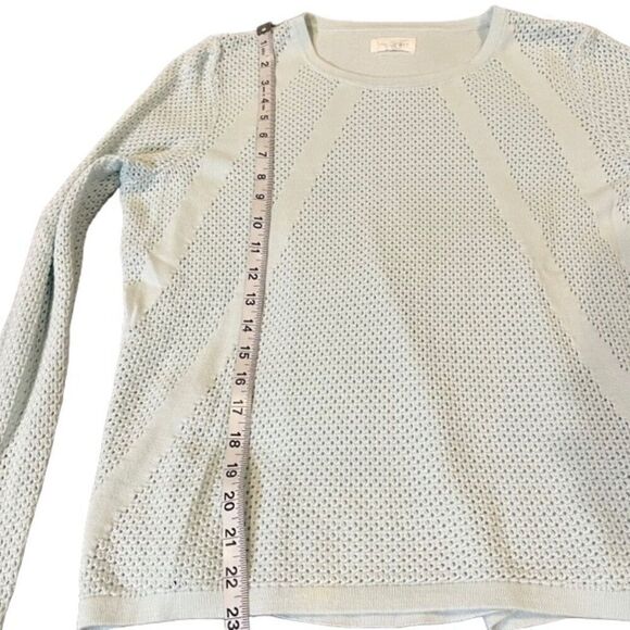 Lou & Grey Open Knit Sweater Light Robin's Egg Blue Women's Size Medium - Picture 8 of 9